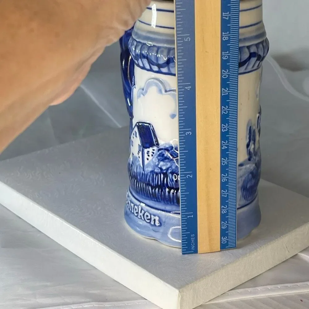 VTG Delft Blue ceramic Heineken beer stein